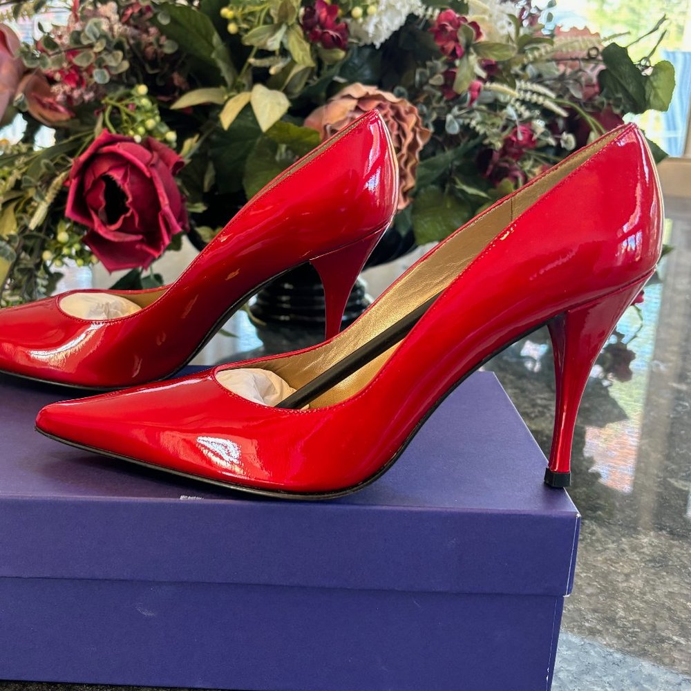 Bnib Stuart Weitzman Quasar Red Patent Sensual 3.… - image 2
